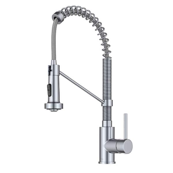 KRAUS Bolden Single-Handle Pull-Down Sprayer Kitchen Faucet with Dual Function Spray Head in Chrome