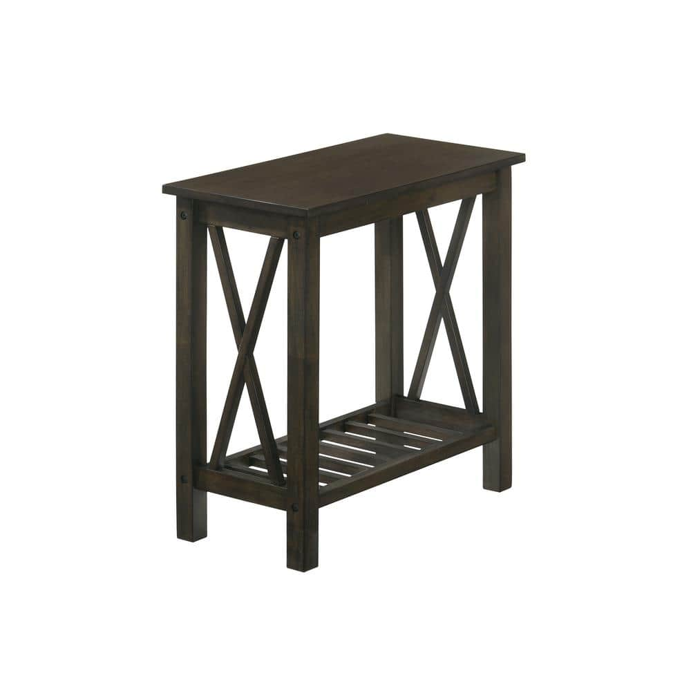 23.63 in. H Morvain Dark Gray Side Table -  Furniture of America, IDF-AC343DG