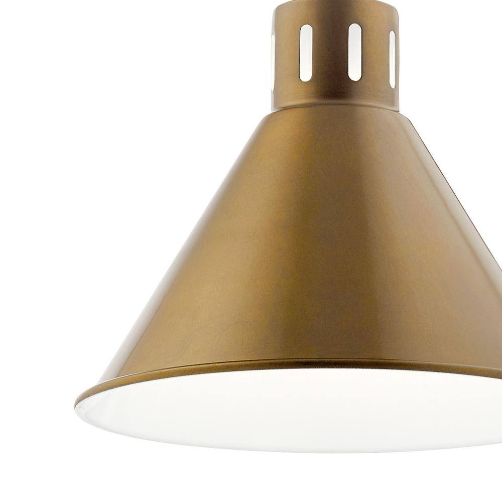 Zailey 10.75" Black and Brass Glass Pendant Light