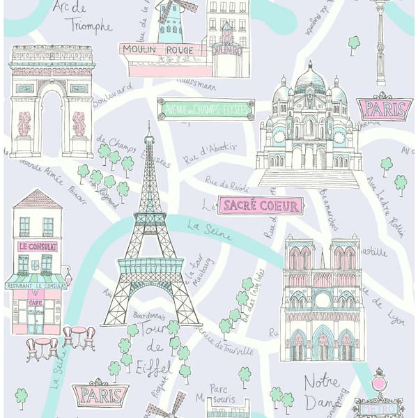 Wallquest Bon Voyage Paper Strippable Roll (Covers 56 sq. ft.)