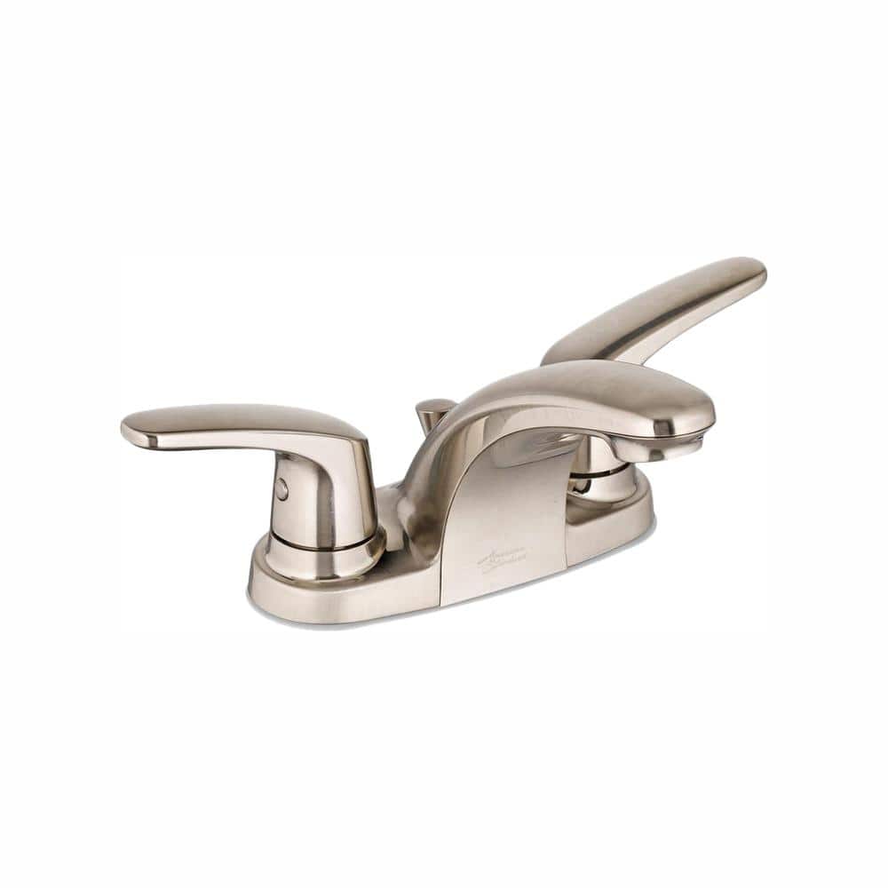 Colony Pro 4 in. Centerset 2-Handle Low-Arc Bathroom Faucet in Brushed Nick