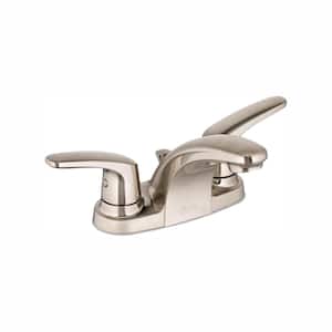 Colony Pro 4 in. Centerset 2-Handle Low-Arc Bathroom Faucet in Brushed Nickel