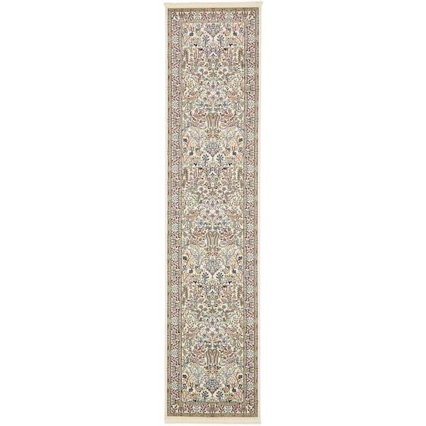 Unique Loom Narenj Bristol Ivory 3' 0 x 13' 0 Runner Rug 3135180 - The ...