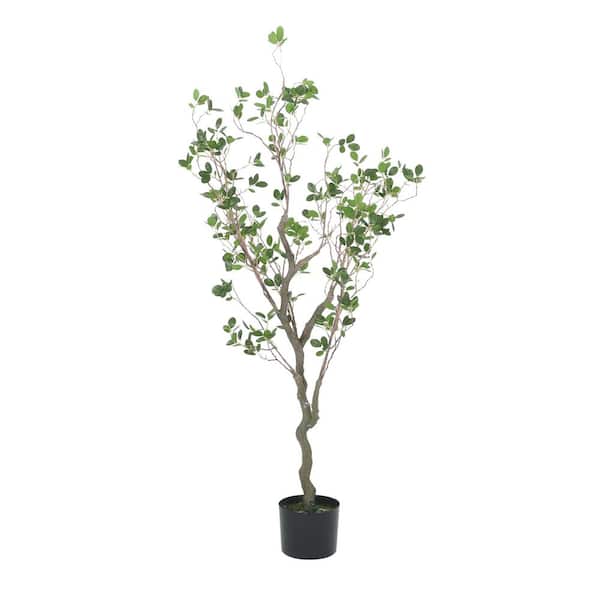 Afoxsos 4 ft. Artificial Leaf Tree in Planter Pot
