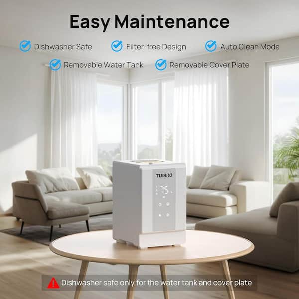 TURBRO 4L/1 Gal. 304 Stainless Steel Steam Humidifier w/Tank, Warm