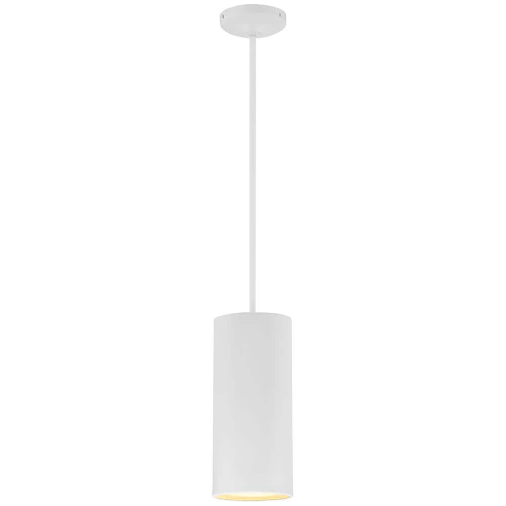 Pilson XL 10-Watt 1-Light Matte White Shaded Pendant Light