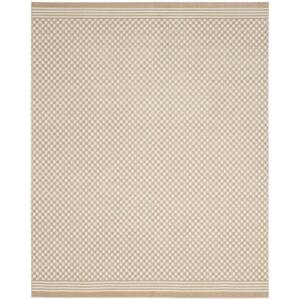 Nourison Casual Beige 4 ft. x 6 ft. Checker Contemporary Area Rug ...