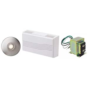 Hardwired Chime Kit with 16-Volt/30VA Transformer and Recess-Mount Metal Satin Nickel Button