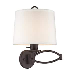 Swing Arm Wall Lamps 1 Light Bronze Swing Arm Wall Lamp