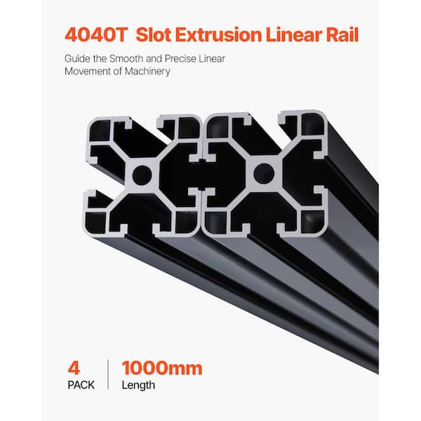 SKYSHALO 4 Pieces 39.4 in. T Slot 4040 Aluminum Extrusion Profile
