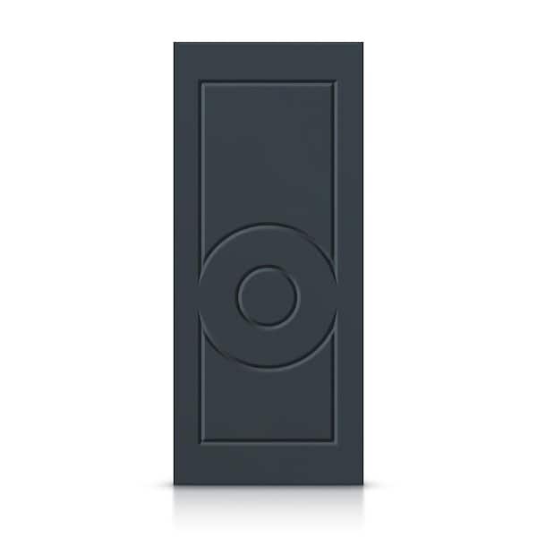 CALHOME 24 in. x 80 in. Hollow Core Charcoal Gray Painted Composite MDF Interior Door Slab