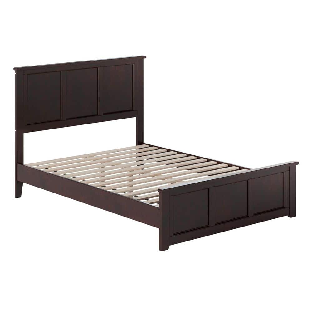 Charlotte Espresso Full Solid Wood Platform Bed with Headboard