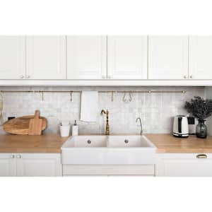 Snowdrop White and Gray 11.73 in. x 11.73 in. x 5mm Marble Peel and Stick Wall Mosaic Tile (5.74 sq. ft./Case)