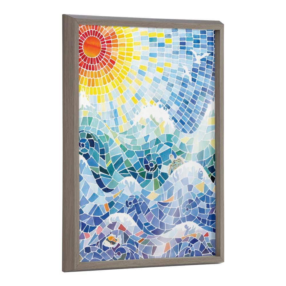 "Blake ""It's a Beautiful Life"" by Janet Meinke-Lau Ocean Framed Glass Art Print 24 in. x 18 in." price history on PriceWatchPro