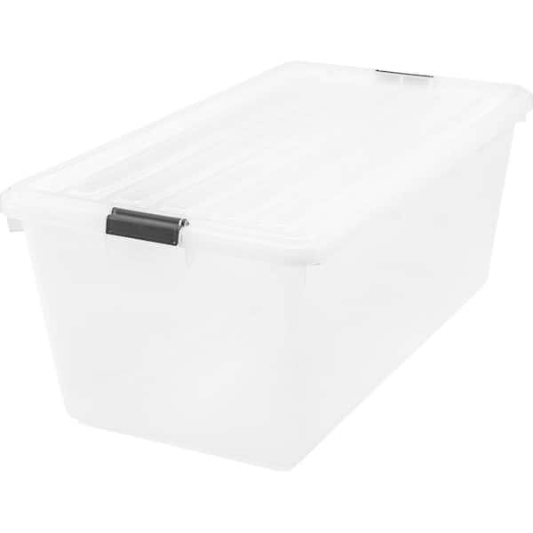 IRIS 91 Qt. Buckle Down Storage Box in Clear (4Pack) 5853954PK The