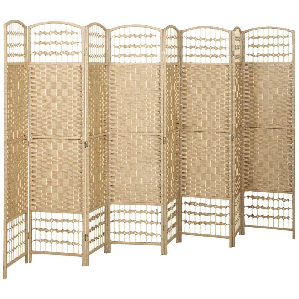 8 Panel Folding Room Divider Screen Privacy Screen Freestanding