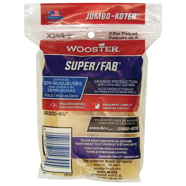 4-1/2 in. x 1/2 in. Jumbo-Koter Super/Fab Miniroller Cover (2-Pack)