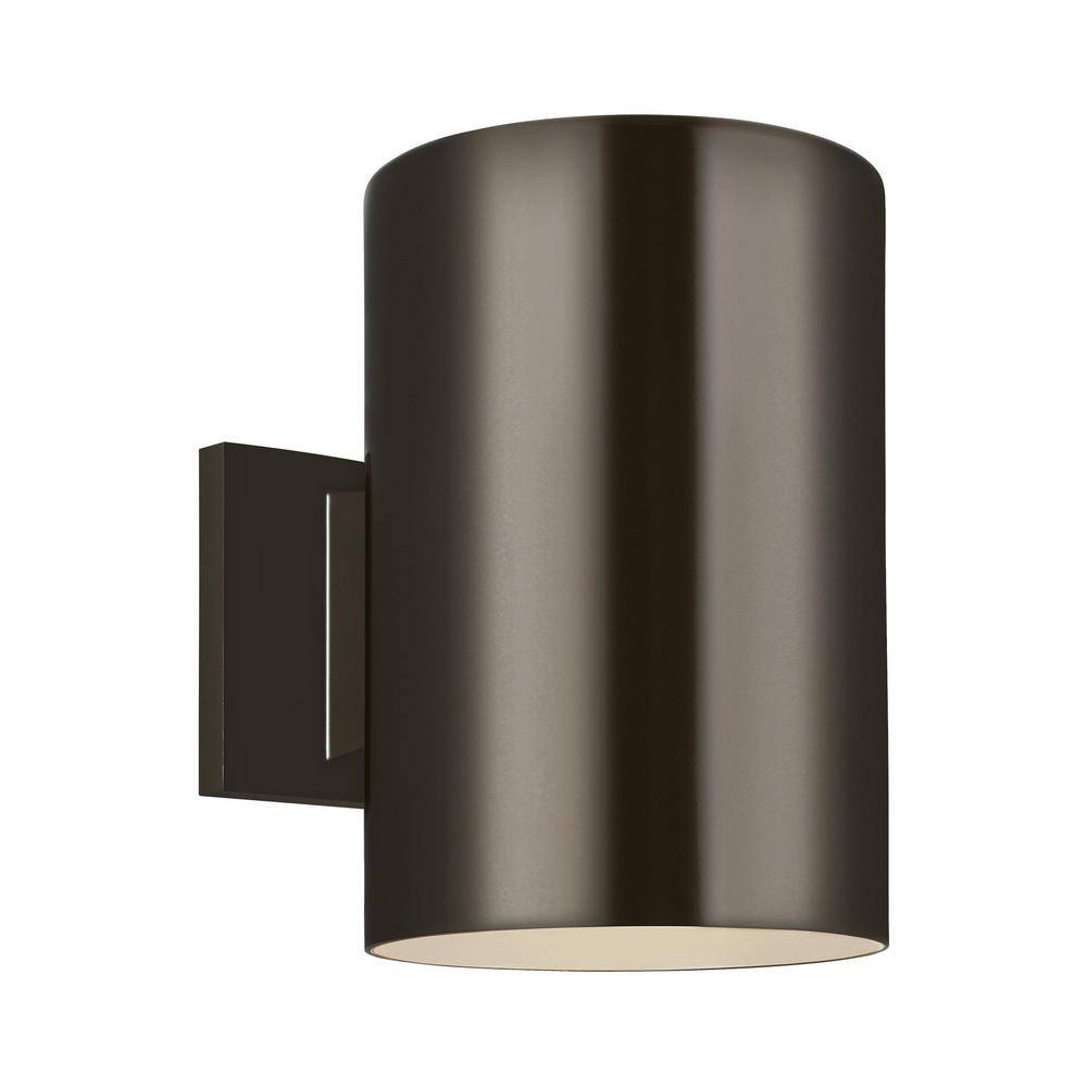Bronze Brown Dimmable Cylinder Sconce for Outdoor Lighting