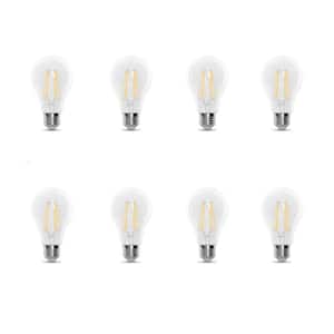 40-Watt Equivalent A19 Dimmable Filament CEC Title 20 90+ CRI Clear Glass E26 LED Light Bulb, Soft White 2700K (8-Pack)