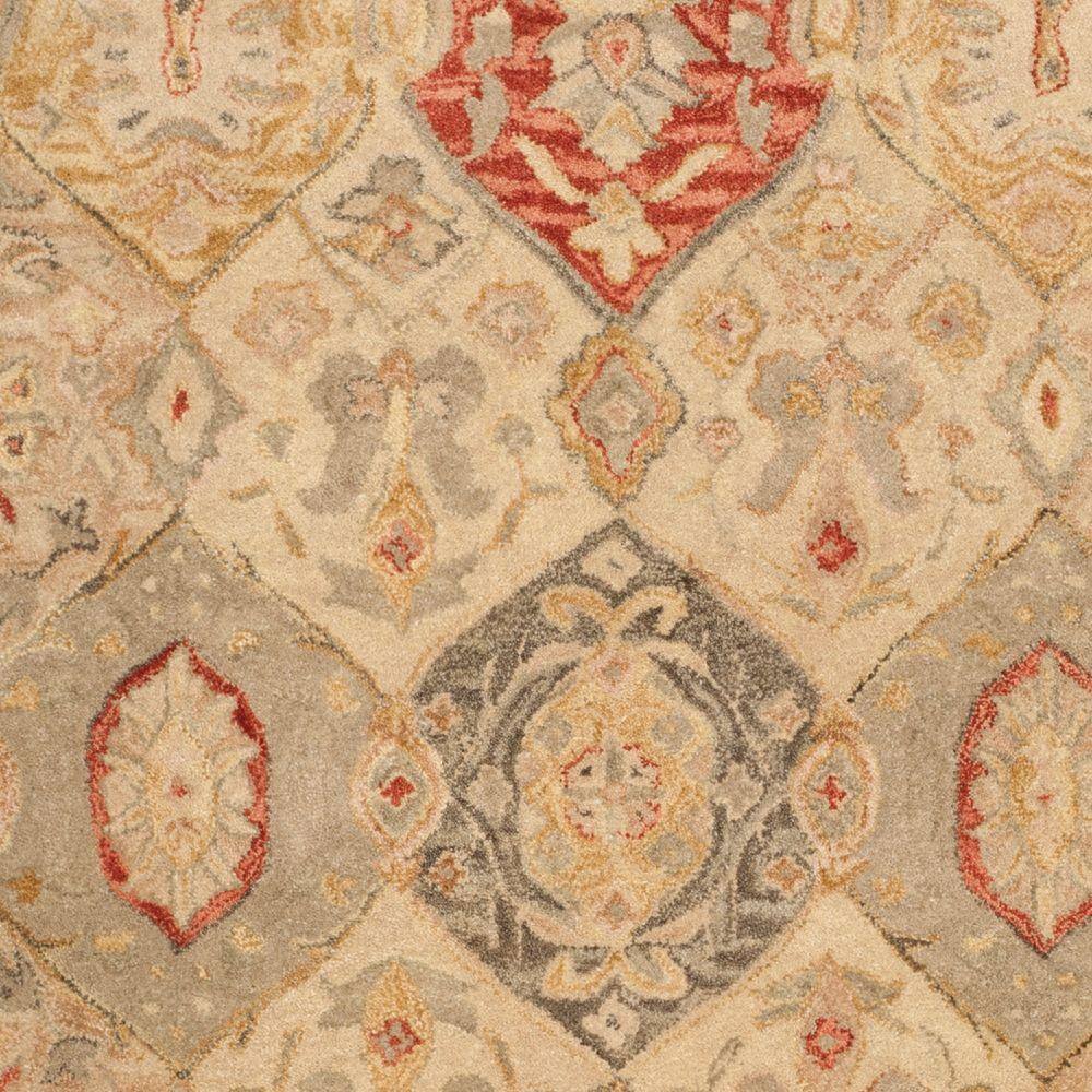 Antiquity Persian Style Red and Nude Wool Area Rug