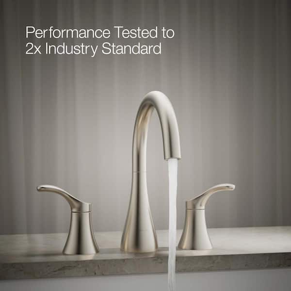 KOHLER Simplice Double-Handle Tub Faucet Trim in Vibrant Brushed Nickel (Valve Not Included)