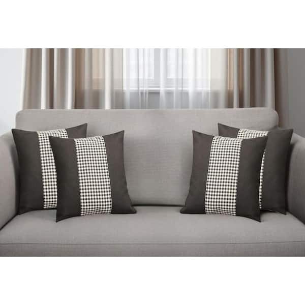 Set Of 4 Black And White Houndstooth Pillow Covers Set Of 4 Black And White Houndstooth Pillow Covers