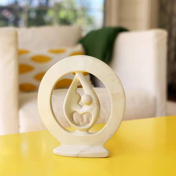 Global Crafts 8 in. Natural Stone Lovers Embrace Stone Sculpture