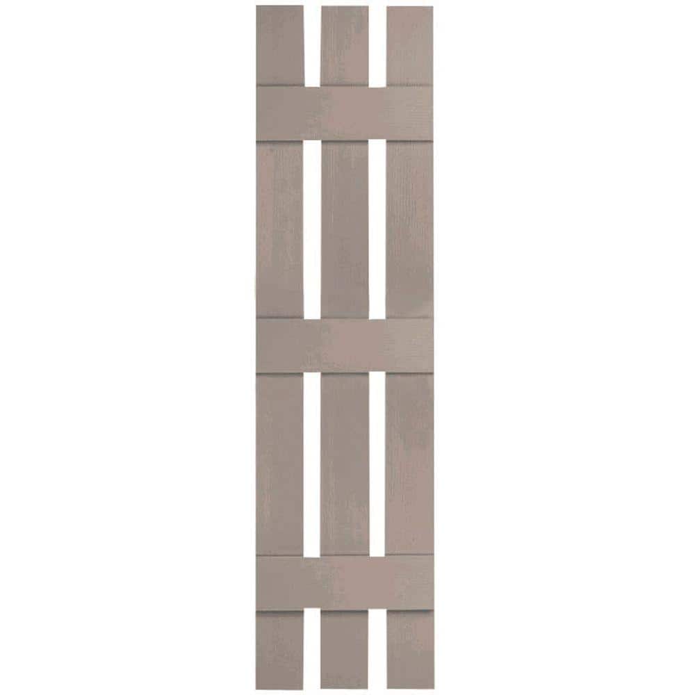 12 in. x 78 in. Lifetime Vinyl Custom Three Board Spaced Board and Batten Shutters Pair Clay price history on PriceWatchPro