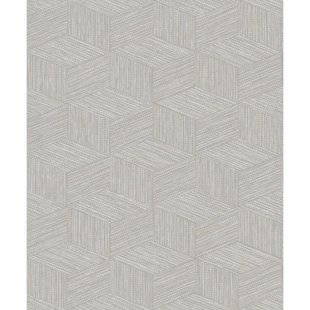 Walls Republic 3 Dimensional Faux Grasscloth Wallpaper Grey Paper ...