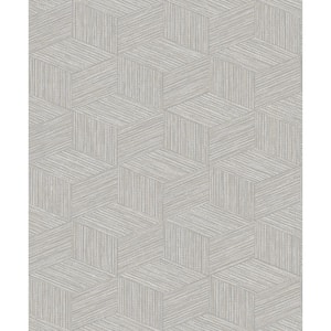 3 Dimensional Faux Grasscloth Wallpaper Grey Paper Strippable Roll (Covers 57 sq. ft.)