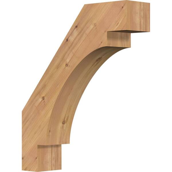 Ekena Millwork 5 1/2"W x 22"D x 26"H Merced Smooth Knee Brace, Western Red Cedar