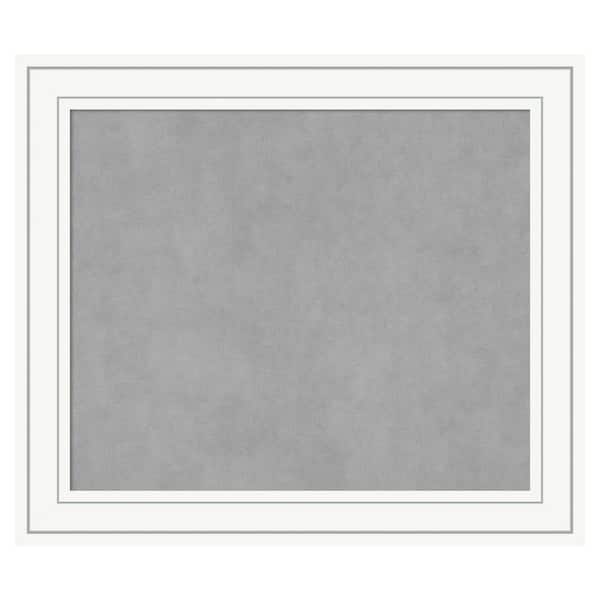 Amanti Art Craftsman White 29 in. x 25 in. Framed Magnetic Board