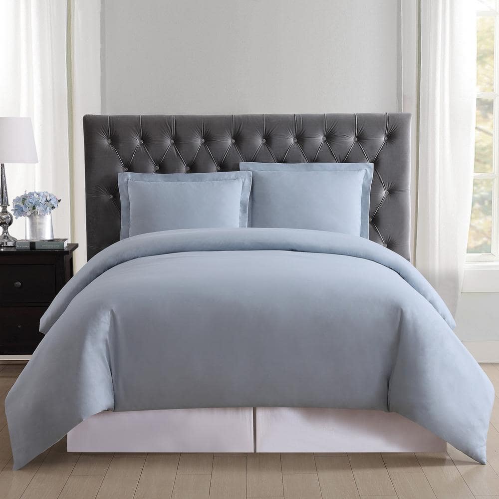 Truly Soft Everyday 3Piece Light Blue Queen Duvet Cover SetDCS1657LBQ1800 The Home Depot