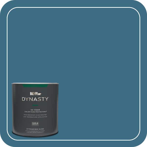 BEHR DYNASTY 1 qt. #S490-6 Bering Wave Semi-Gloss Exterior Stain-Blocking Paint & Primer