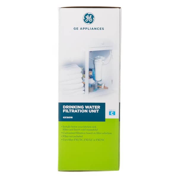 GE Single Stage Under Sink Water Filter System - Reduces Lead, Chlorine, 95+ Contaminants, Easy Twist & Lock (Uses FQK1R Filter)