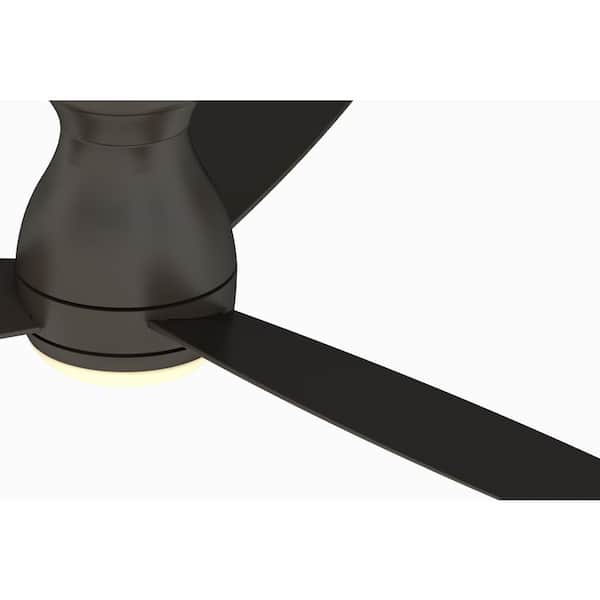 FANIMATION - Hugh 52 in. Integrated LED Indoor/Outdoor Black Ceiling Fan with Light Kit and Remote Control