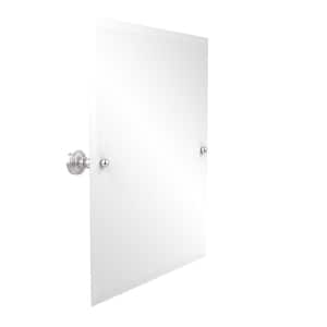 Waverly 21 in. W x 26 in. H Frameless Rectangular Beveled Edge Bathroom Vanity Mirror in Satin Chrome