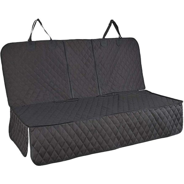 Waterproof and Nonslip Dog Seat Cover with Side Flap for Cars, Trucks, SUVs - Black, 57 in. W x 47 in. L