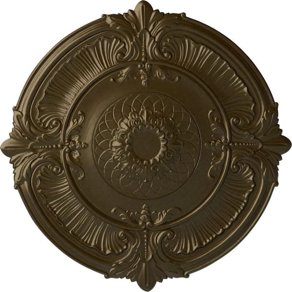 Ekena Millwork 2-1/2" x 39-1/2" x 39-1/2" Polyurethane Attica Ceiling Medallion, Brass