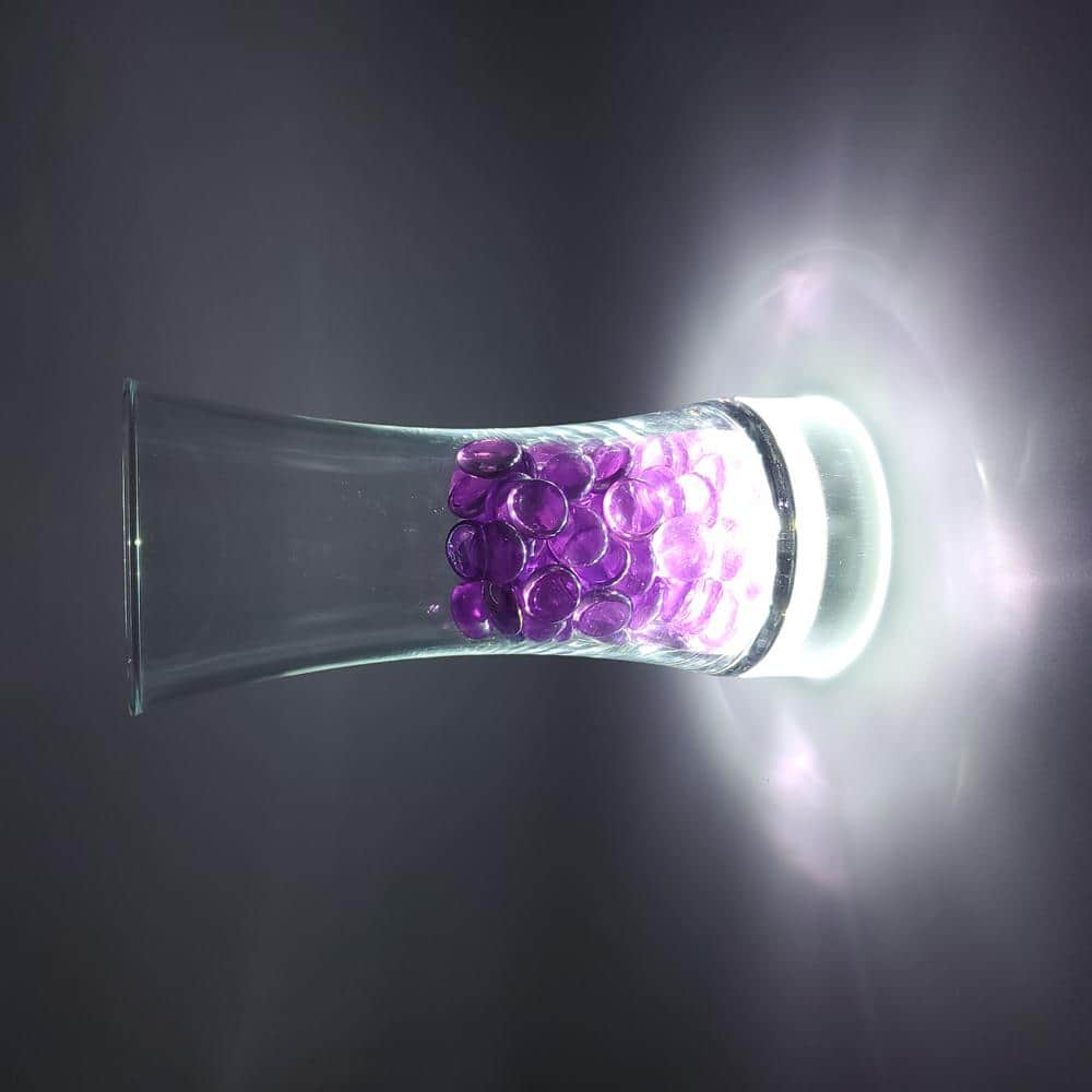 Round Cool White LED Battery Operated Base Light