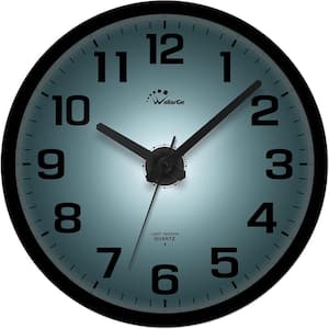 12 in. Black Digital Night Light Wall Clock Glow in the Dark Battery Operated for Living Room and Kitchen