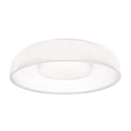 White Glass LED Flush Mount Ceiling Light