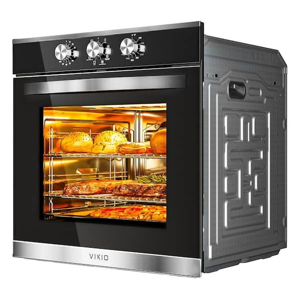 24 in. 2.83 cu. ft. Built-in single Electric Wall Oven with Convection and Manual Clean in Stainless Steel, 8 Funtions