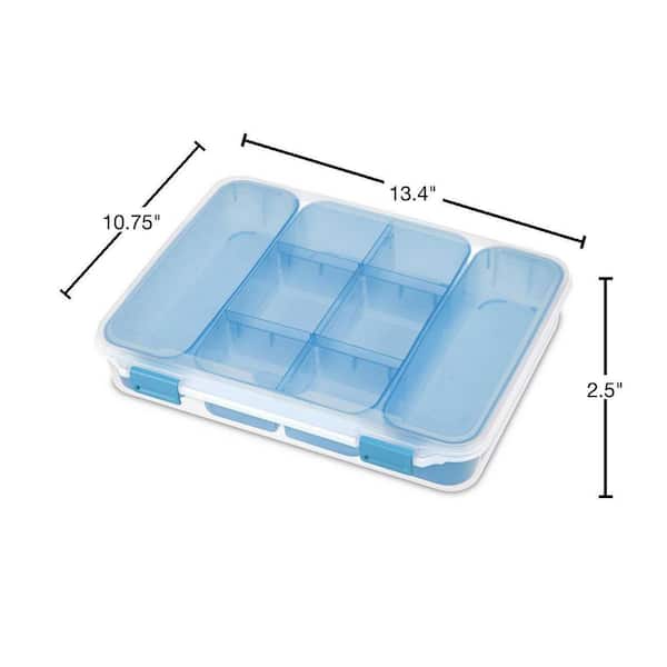 KSP Divided Glass 600ml Storage Container (Clear/White)
