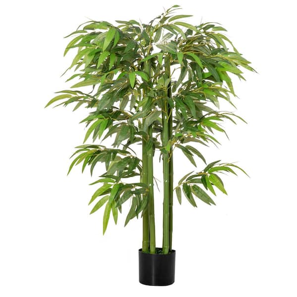 4.5 ft. Artificial Bamboo Tree in Nursery Pot, Faux Decorative Plant, for Indoor Outdoor Home Office Living Room Decor