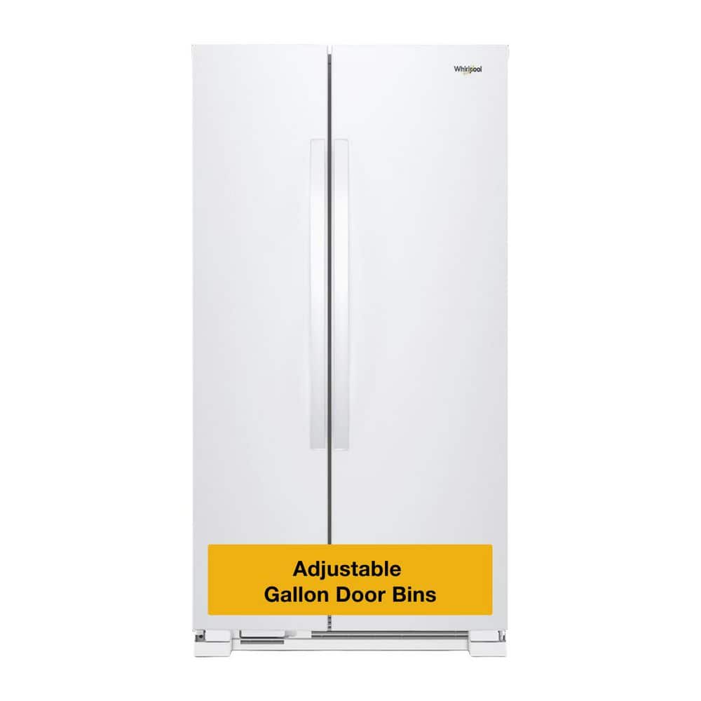 Whirlpool 25 cu. ft. Side by Side Refrigerator in White WRS315SNHW