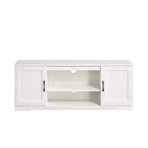 Bennett 57.9 in. White TV Stand Fits for TV's up to 65 in.