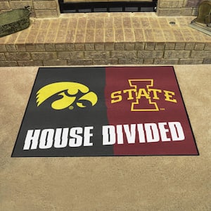 NCAA Iowa/Iowa State House Divided 3 ft. x 4 ft. Area Rug