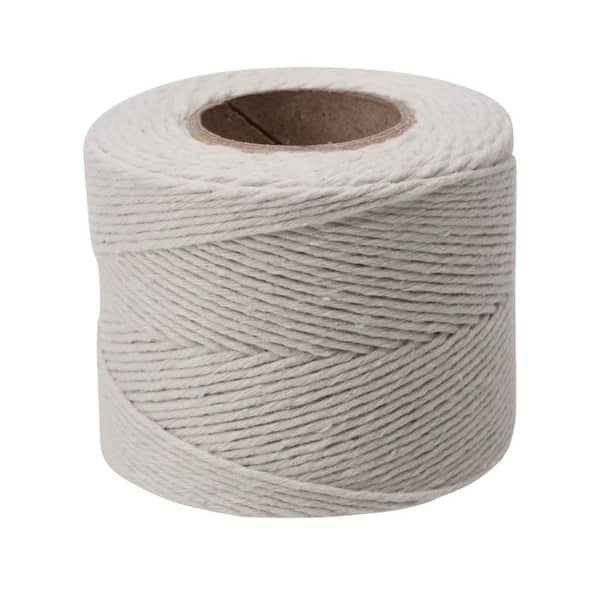 Baker & Butchers Twine Knotting |USA Made Natural Cord Ravenox 100% Cotton Twisted Rope | 3/8 in x 10 ft Pet Toys Crafts White Macramé 