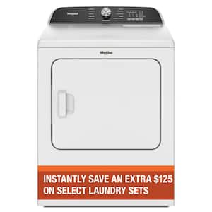 7.0 cu.ft. vented Front Load Electric Dryer in White